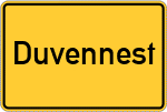 Place name sign Duvennest