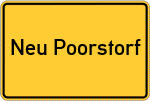 Place name sign Neu Poorstorf