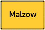 Place name sign Malzow