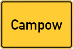 Place name sign Campow