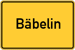 Place name sign Bäbelin