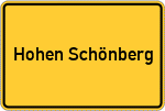 Place name sign Hohen Schönberg