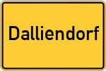 Place name sign Dalliendorf