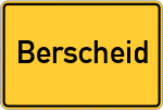 Place name sign Berscheid, Eifel