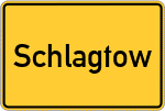 Place name sign Schlagtow