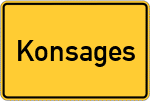 Place name sign Konsages
