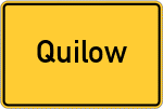 Place name sign Quilow