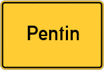 Place name sign Pentin