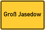Place name sign Groß Jasedow