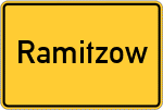 Place name sign Ramitzow
