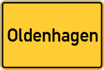 Place name sign Oldenhagen