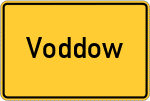 Place name sign Voddow