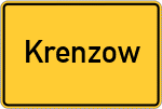 Place name sign Krenzow