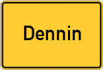 Place name sign Dennin