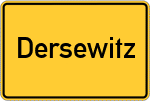 Place name sign Dersewitz