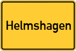Place name sign Helmshagen