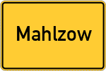 Place name sign Mahlzow