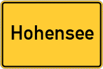 Place name sign Hohensee