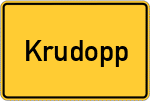 Place name sign Krudopp