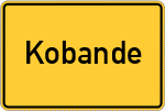 Place name sign Kobande