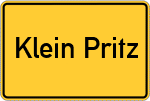 Place name sign Klein Pritz