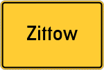 Place name sign Zittow