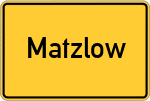 Place name sign Matzlow