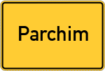 Place name sign Parchim