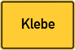 Place name sign Klebe