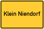 Place name sign Klein Niendorf