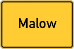Place name sign Malow