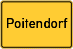 Place name sign Poitendorf