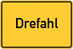 Place name sign Drefahl