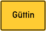 Place name sign Güttin