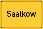 Place name sign Saalkow