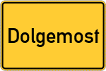 Place name sign Dolgemost