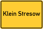 Place name sign Klein Stresow