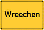 Place name sign Wreechen