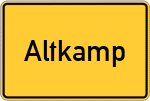 Place name sign Altkamp