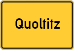Place name sign Quoltitz