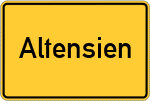 Place name sign Altensien
