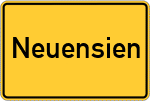 Place name sign Neuensien