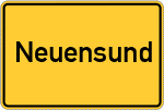 Place name sign Neuensund