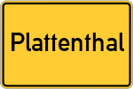 Place name sign Plattenthal