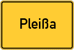 Place name sign Pleißa