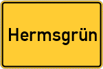 Place name sign Hermsgrün