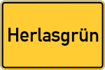 Place name sign Herlasgrün