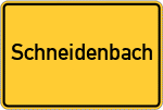 Place name sign Schneidenbach