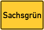 Place name sign Sachsgrün