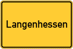 Place name sign Langenhessen